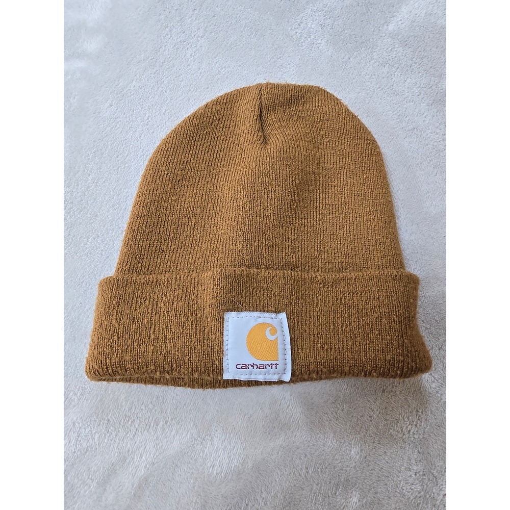 Carhartt A18 Acrylic Beanie Hat Brown One Size OSFA Made In USA